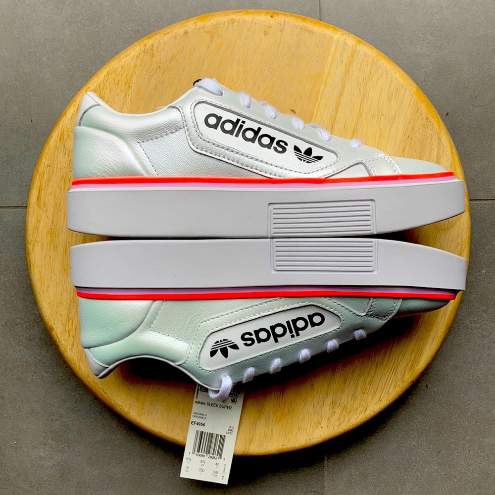 Adidas Sleek Super W White Iridescent NWT